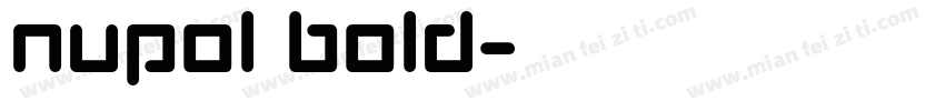nupol bold字体转换